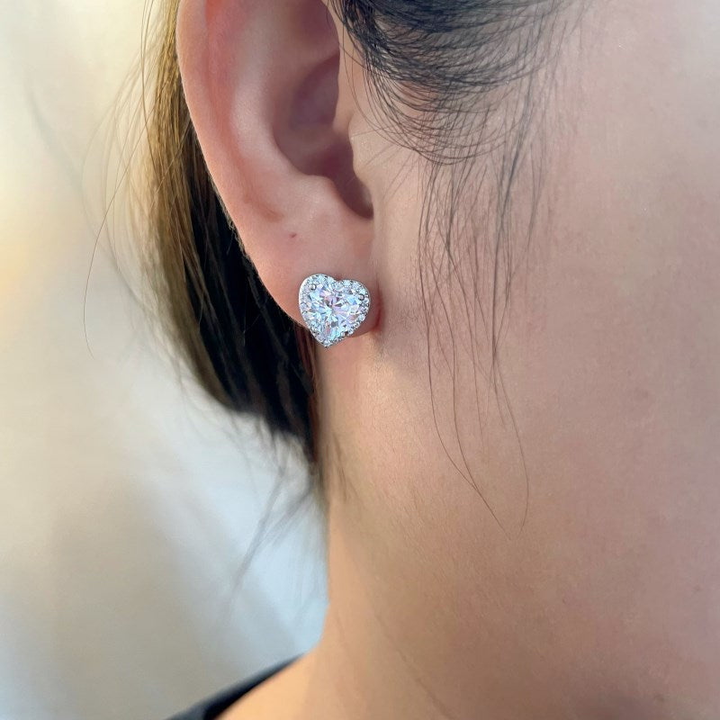 Heart Halo Studs