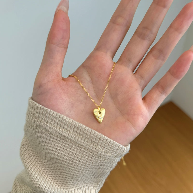 Golden Heart Charm Necklace