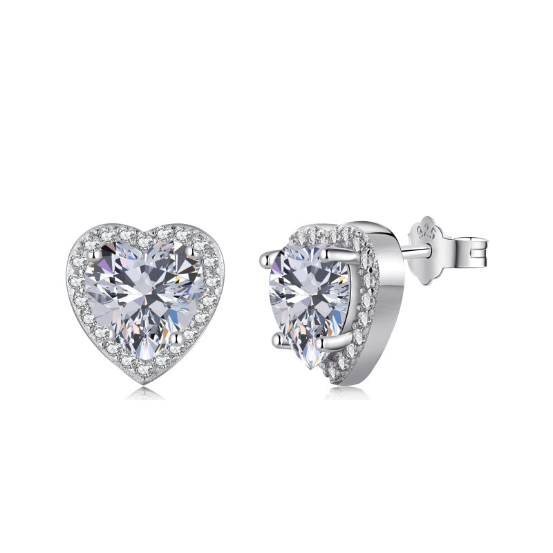 Heart Halo Studs