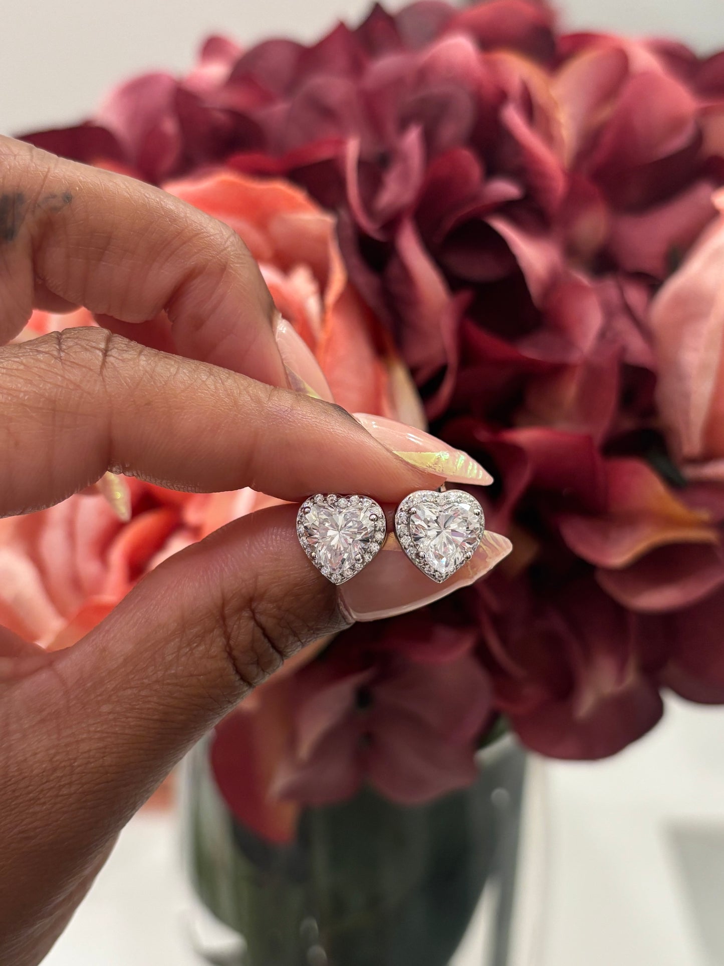 Heart Halo Studs