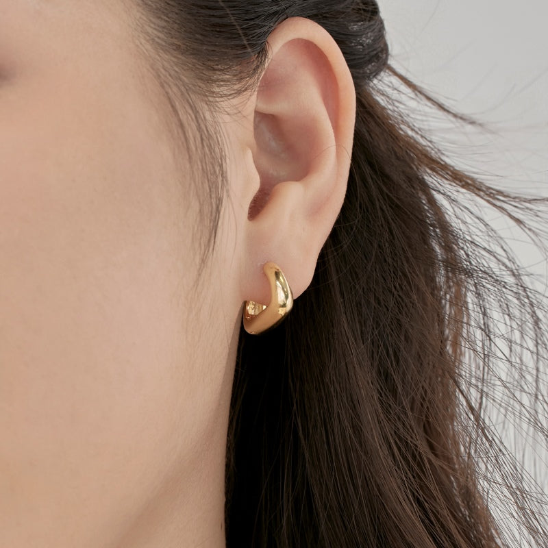 Mini Chunky Trapezoid Hoops