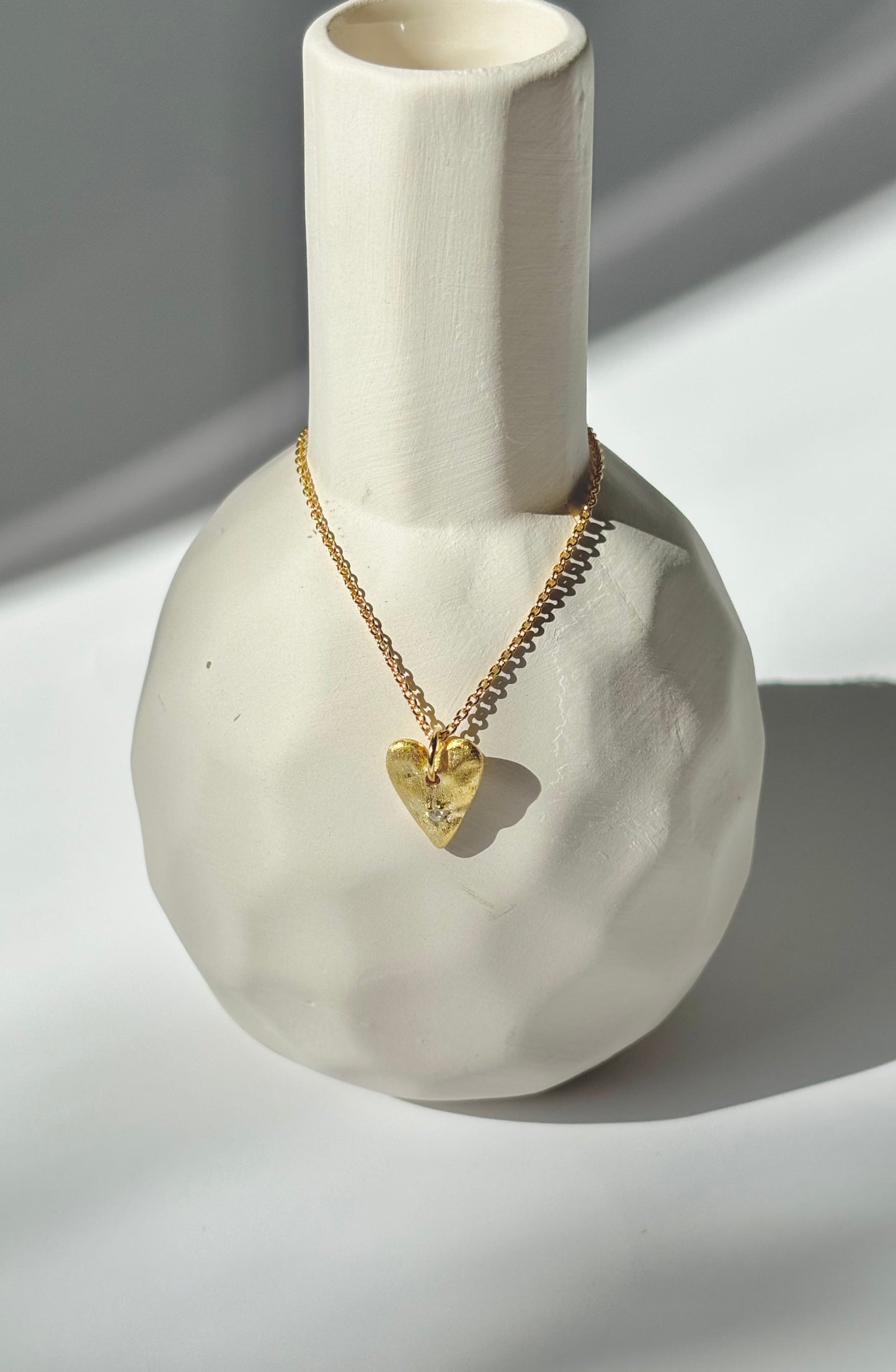 Golden Heart Charm Necklace