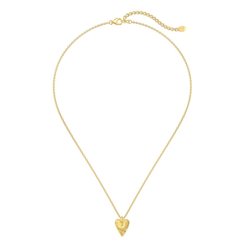 Golden Heart Charm Necklace