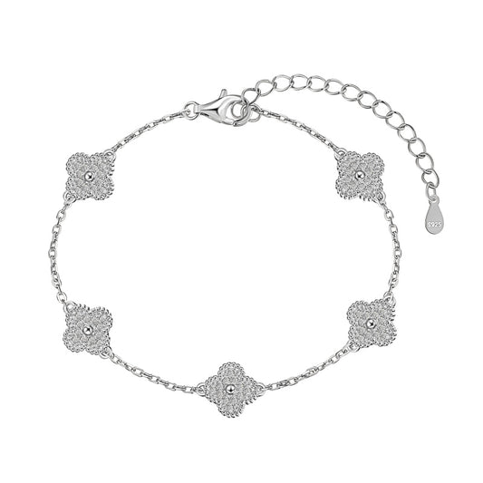 Sterling Silver Clover Bracelet